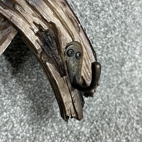 Western Wagon Wheel Horse Saddle Decor Coat Hat Rack with Hooks 14" Wide Heavy - Picture 4 of 12